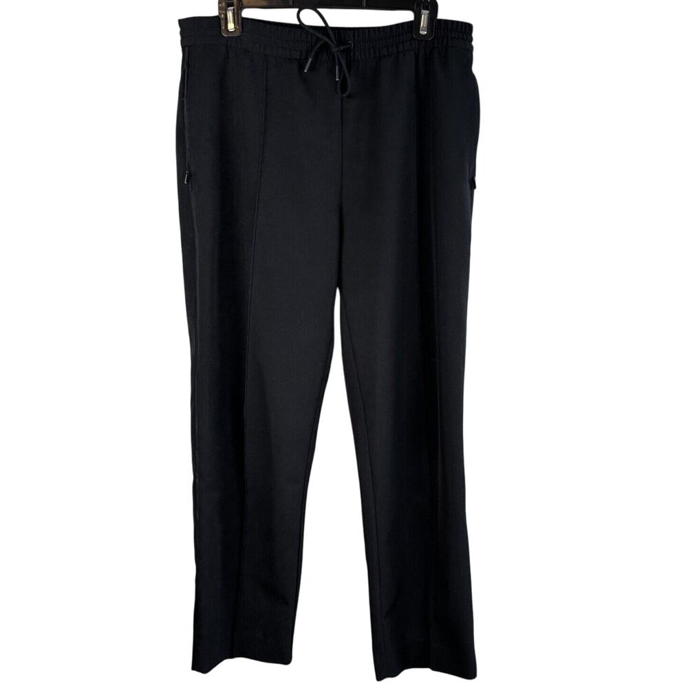 Athleta Womens Endeavor Straight Leg Pants Size‎ 10 Black Pockets Drawstring
